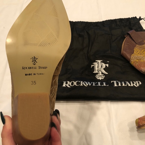 Rockwell Tharp Brown Embroidered Cowboy Boots - Picture 4 of 4